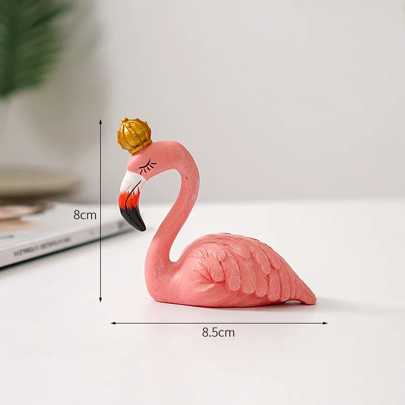 Modern Resin Flamingo Figurine Sculpture for Home and Office Decor