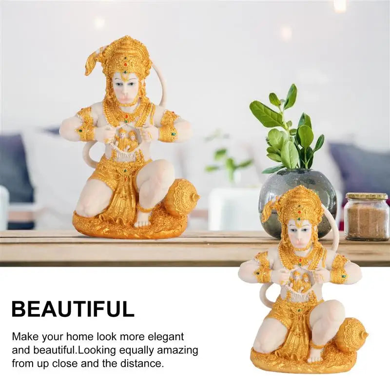 Hanuman Buddha Monkey God Figurine Resin Sculpture