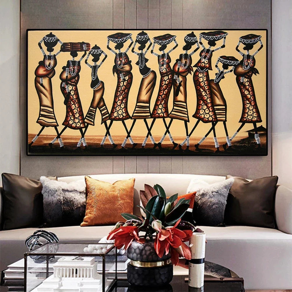 Abstract African Woman Canvas Art Print