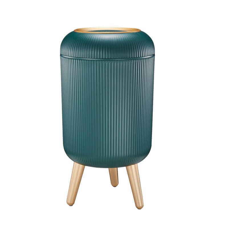 10L Mid-Century Modern Bathroom Waste Bin with Lid