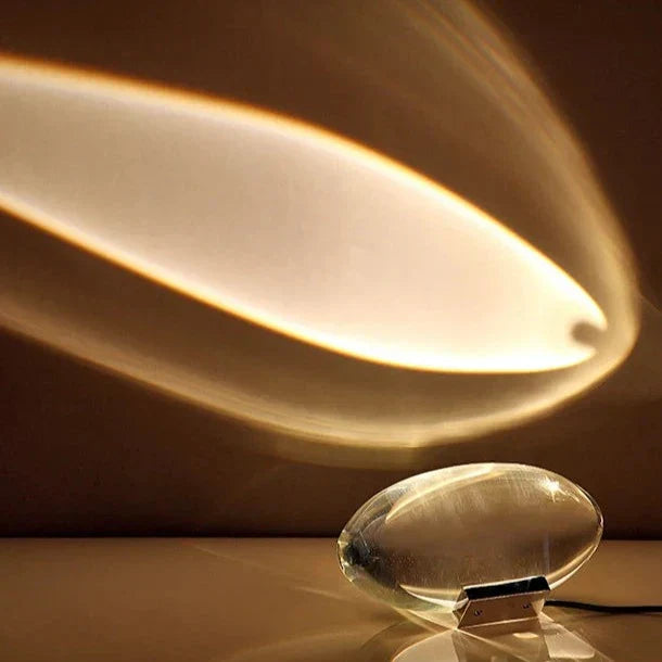Crystal Sunset Sky Table Lamp with Eye of the Sky Motif