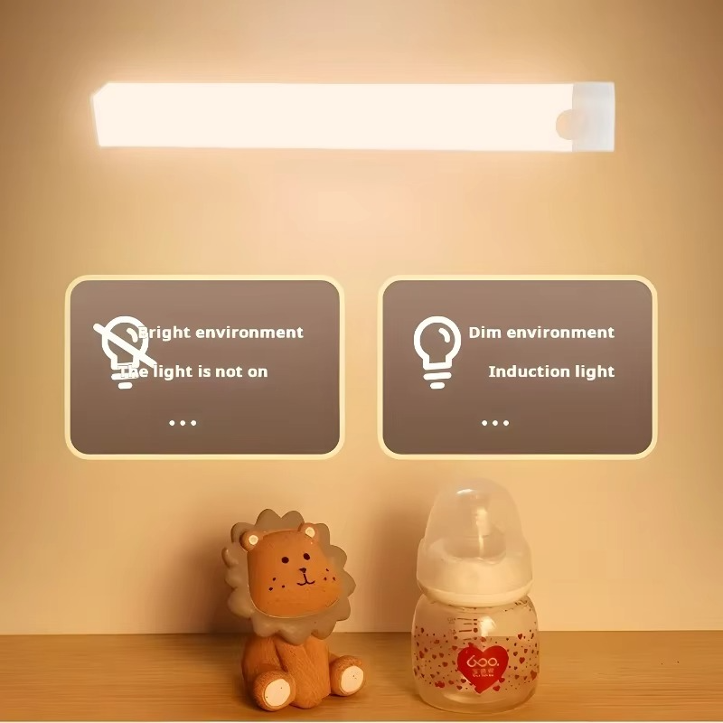 Motion-Activated Rechargeable LED Night Light with Dimmable Brightness