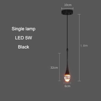 Crystal Pendant Light with Gold Finish and LED Bulbs