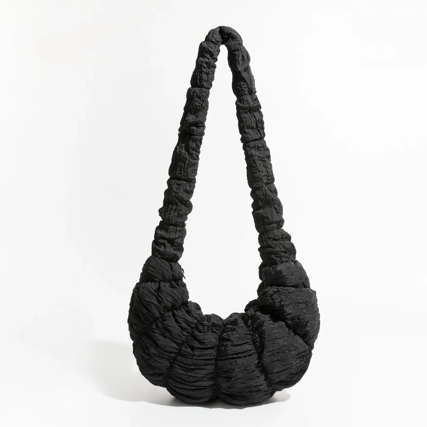 Puff Croissant Shoulder Bag - Lightweight Nylon Tote