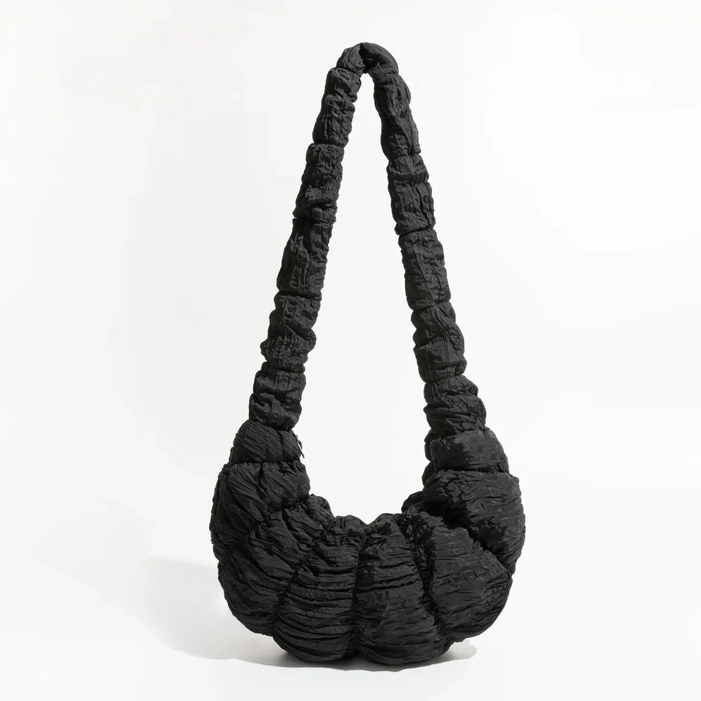 Puff Croissant Shoulder Bag - Lightweight Nylon Tote