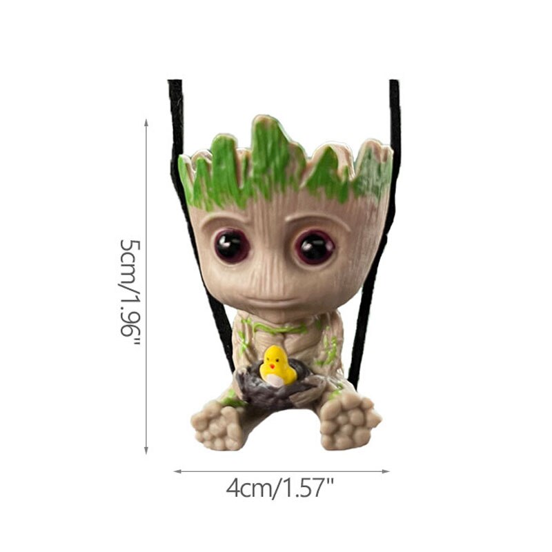 Miniature Groot Figure - Playful Resin Office Decoration