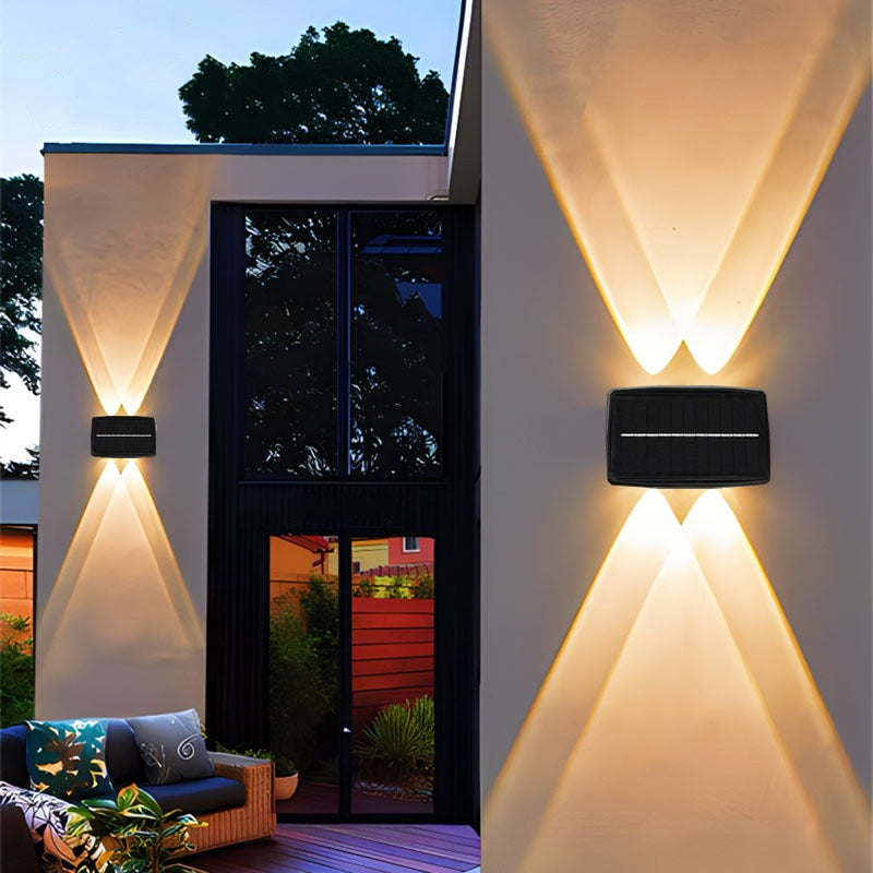 Solar LED Waterproof Up/Down Wall Light - Warm White