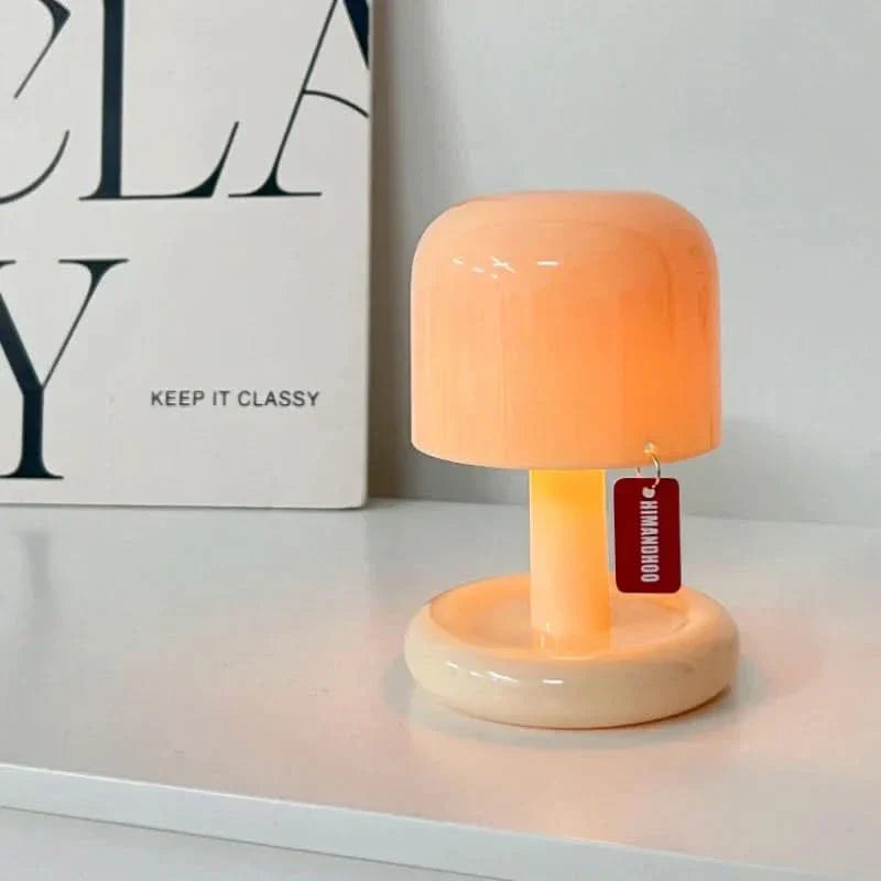 Elegant Metal and Glass Table Lamp with Touch Control
