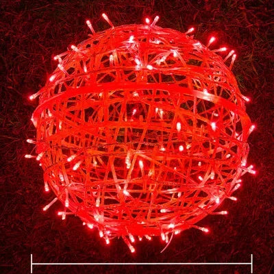 Rattan Sphere Party Lights - 8 Inch Decorative Lighting