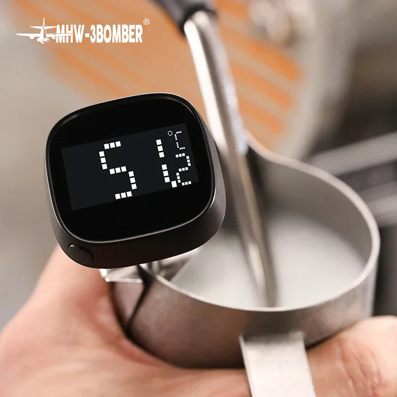 Digital Instant-Read Coffee Thermometer for Latte Art and Milk Frothing
