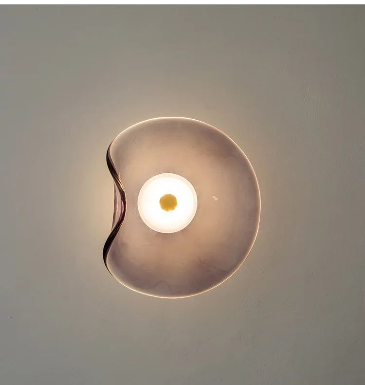 Organic Shaped Glass Wall Lamp for Modern Indoor Lighting