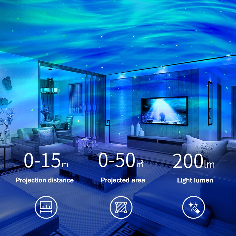 Galaxy Night Light Projector with LED Starscape