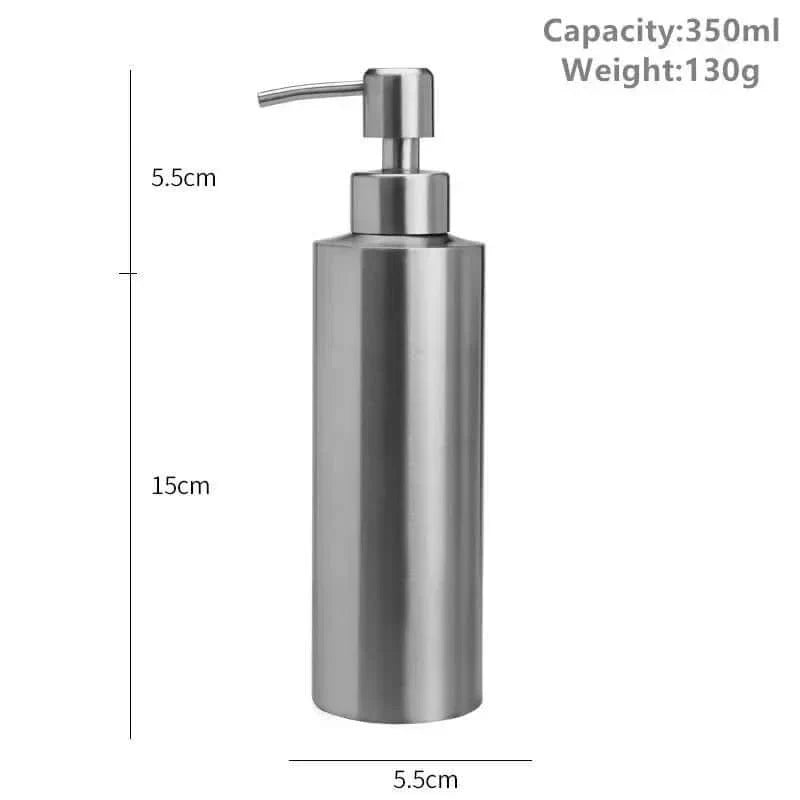 Stainless Steel Hand Pump Soap Dispenser - Elegant Refillable Design, 8.5oz/11.8oz/18.6oz