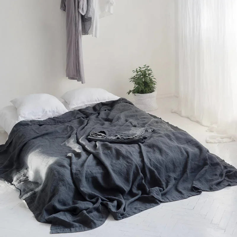 Breathable 100% Linen Bed Sheet for Cool Sleep