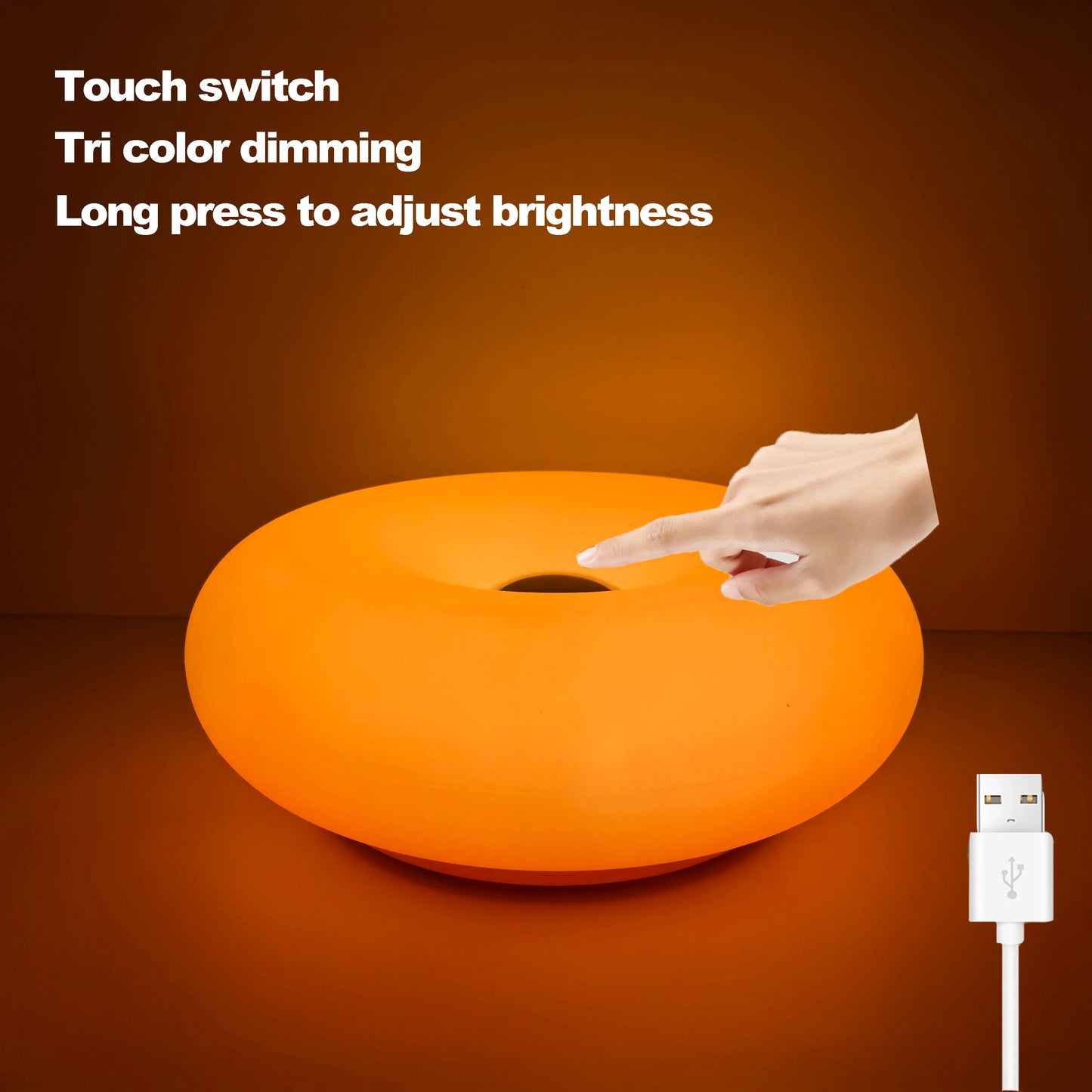 Bauhaus Style RGB Table Lamp with Touch Control and USB Charging