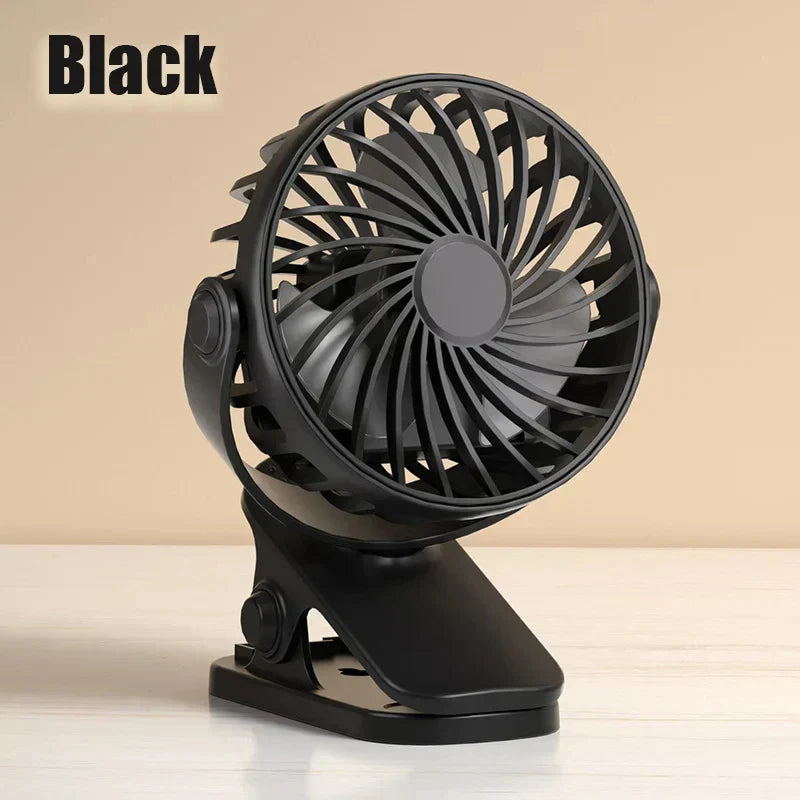 Rotatable USB Fan with Night Light and 3 Speed Settings
