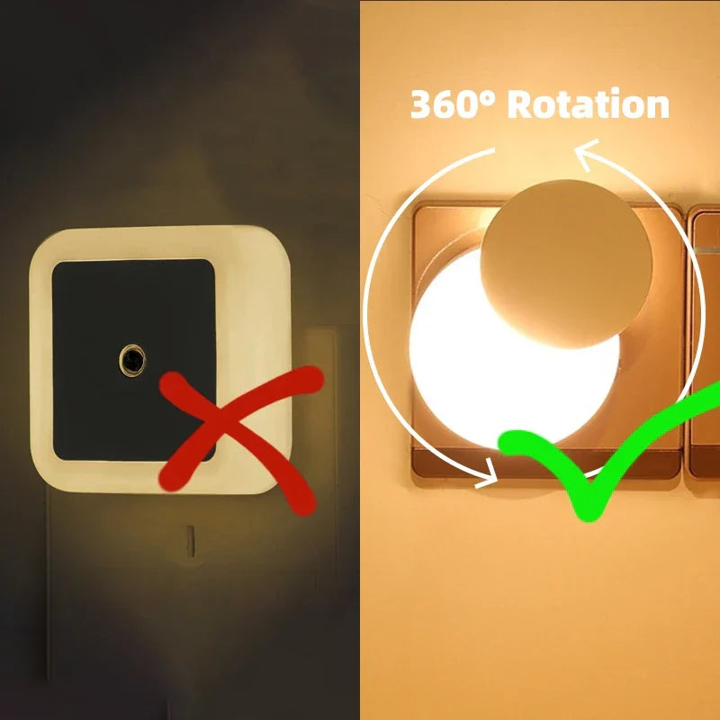LED Night Light with Twilight Sensor for Kids' Rooms and Hallways