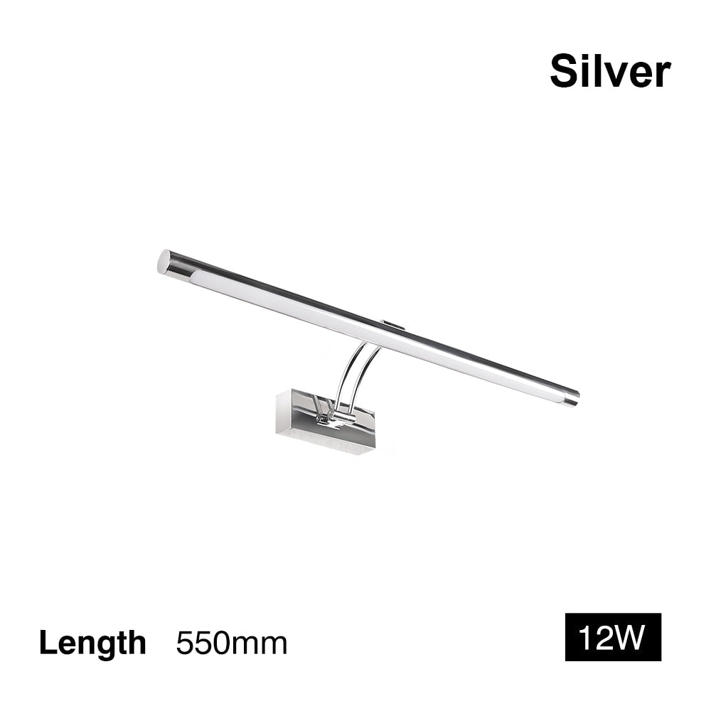80-100cm Adjustable Black and Silver LED Wall Lamp