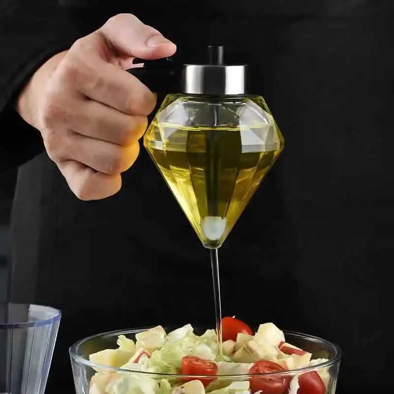 Clear Glass Oil Dispenser with Drip Mechanism