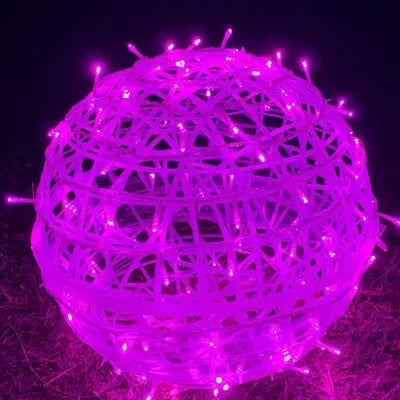 Rattan Sphere Party Lights - 8 Inch Decorative Lighting