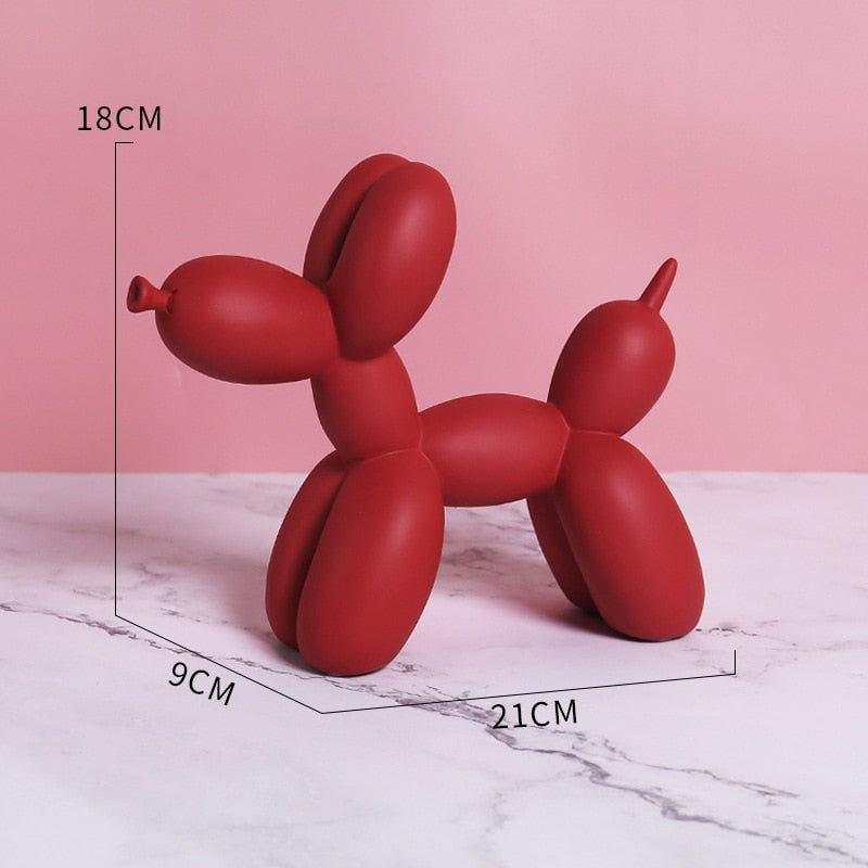 Nordic Balloon Dog Resin Figurine for Home and Office Decor