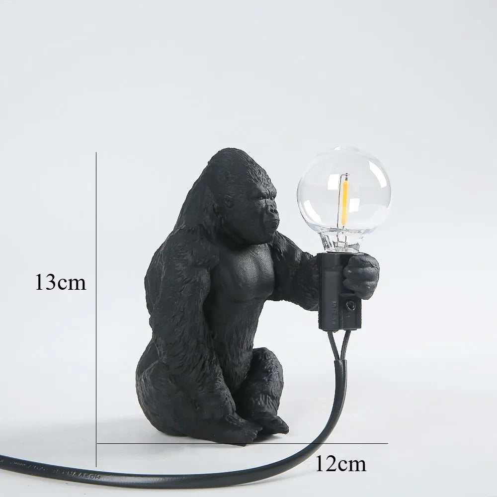 Angry Gorilla Night Lamp Sculpture with Warm Glow