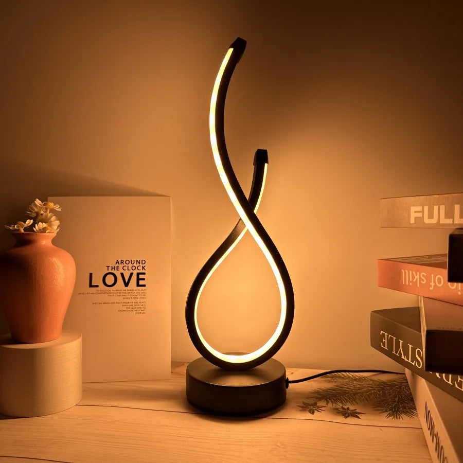 Dimmable LED Table Lamp with 3 Light Colors and Modern Design