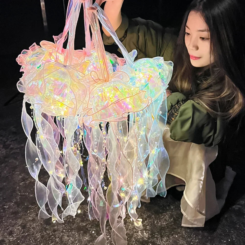 Jellyfish-Shaped LED Night Light with Adjustable Brightness