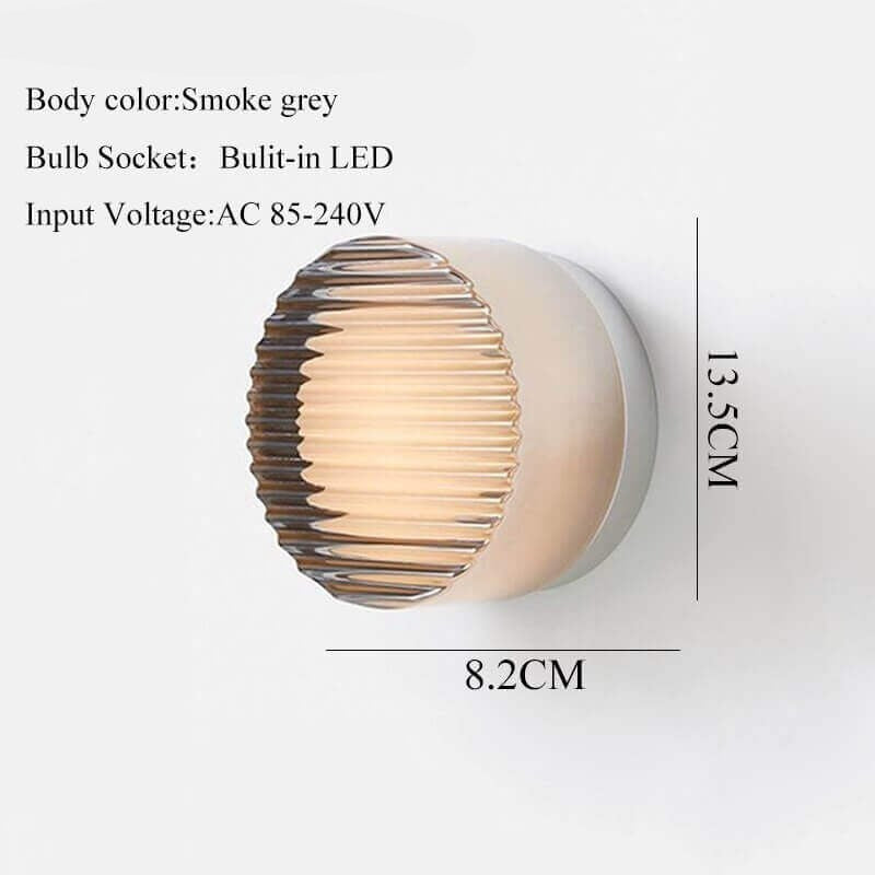 Ribbed Plexiglass Wall Lamp - Modern Industrial Design