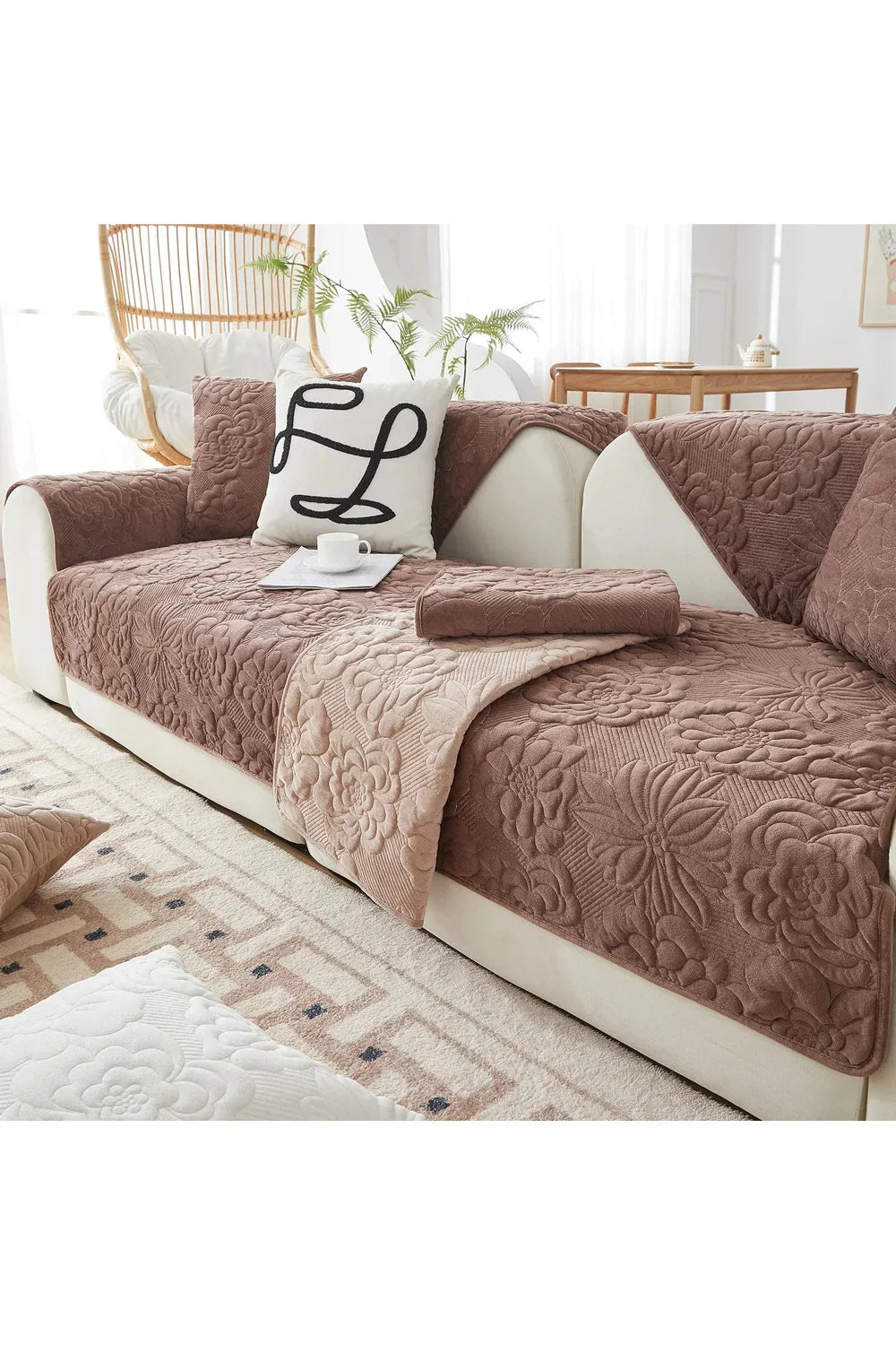 Plush Polyester Sofa Cover