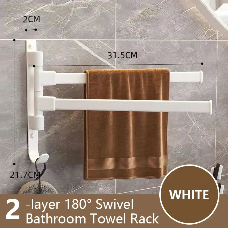 Rotatable Aluminum Towel Holder with Adjustable Bars