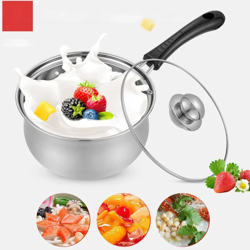 3-Piece Stainless Steel Cookware Set with Lids