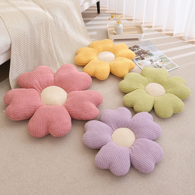 Fluffy Clover Flower Decorative Pillow