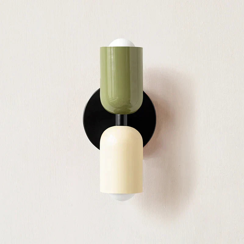 Double Headed Black Wall Lamp with Upward and Downward Light