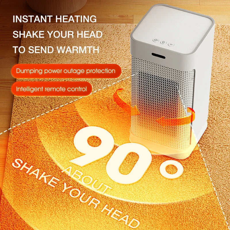 Portable Ceramic Electric Heater with PTC and Night Light