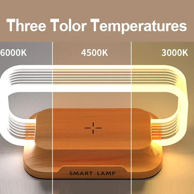 Dimmable LED Table Lamp with Wireless Charger and Touch Control