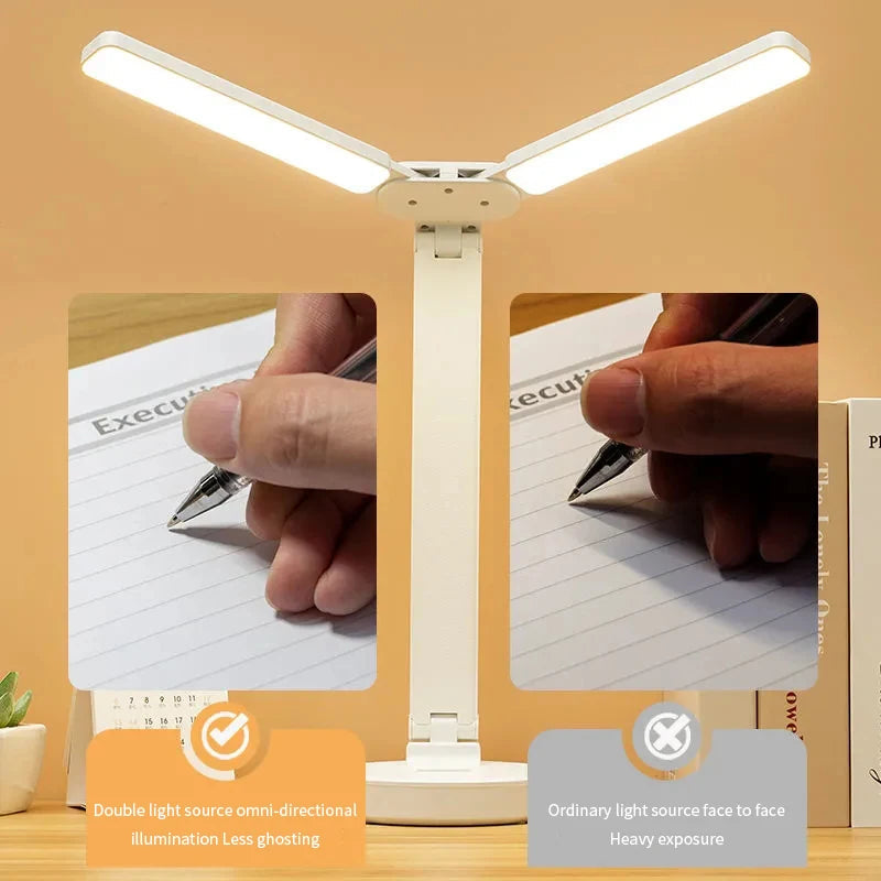 Adjustable Rechargeable LED Reading Lamp with Phone Holder