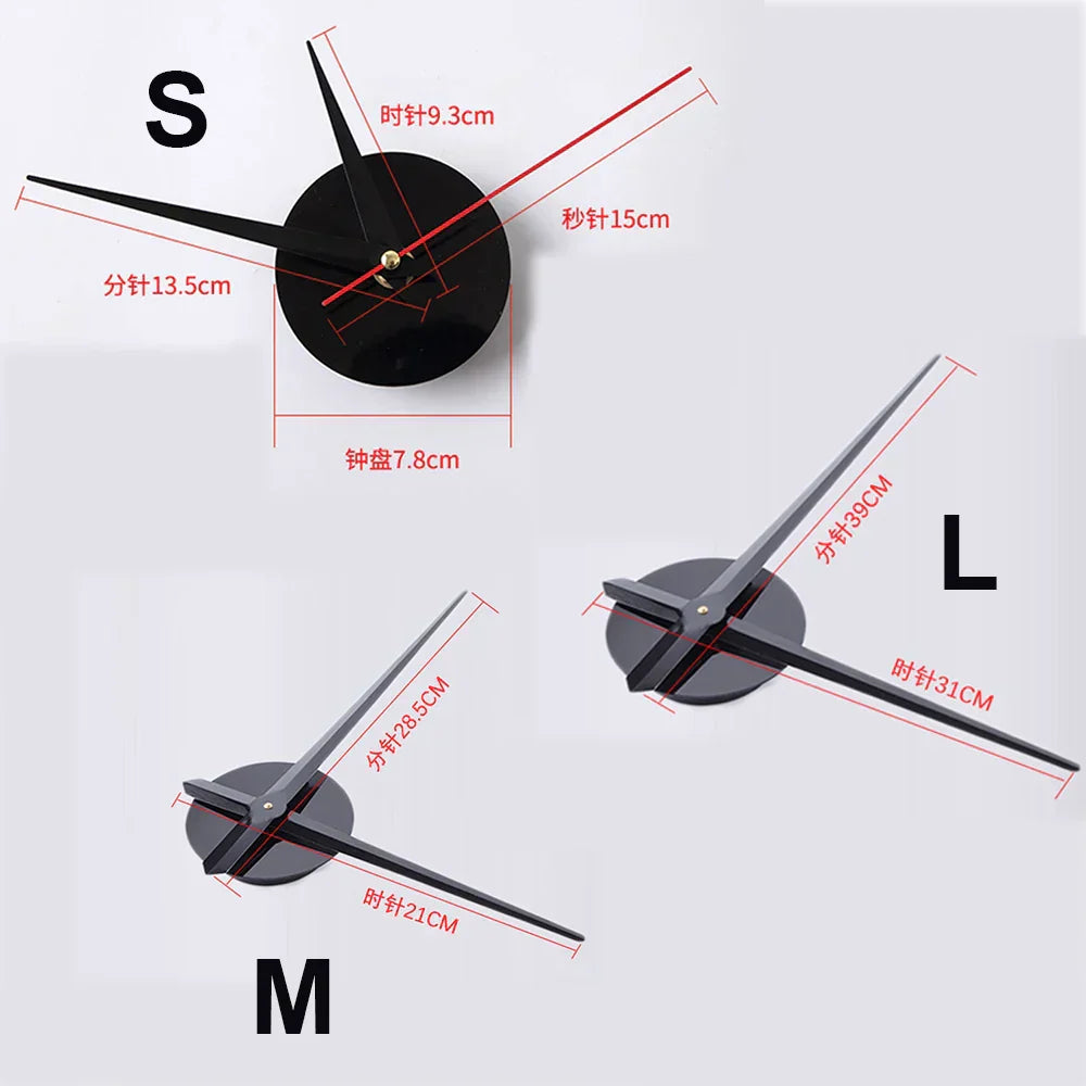 Large Modern Acrylic Mirror Wall Clock