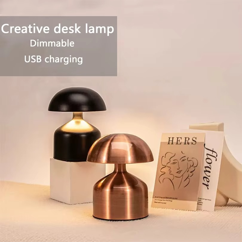 Rechargeable LED Touch Bedside Lamp with 3-Color Dimming