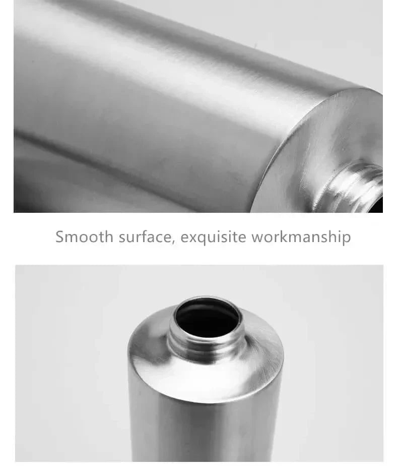 Stainless Steel Hand Pump Soap Dispenser - Elegant Refillable Design, 8.5oz/11.8oz/18.6oz