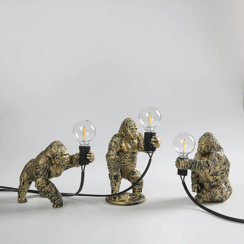 Angry Gorilla Night Lamp Sculpture