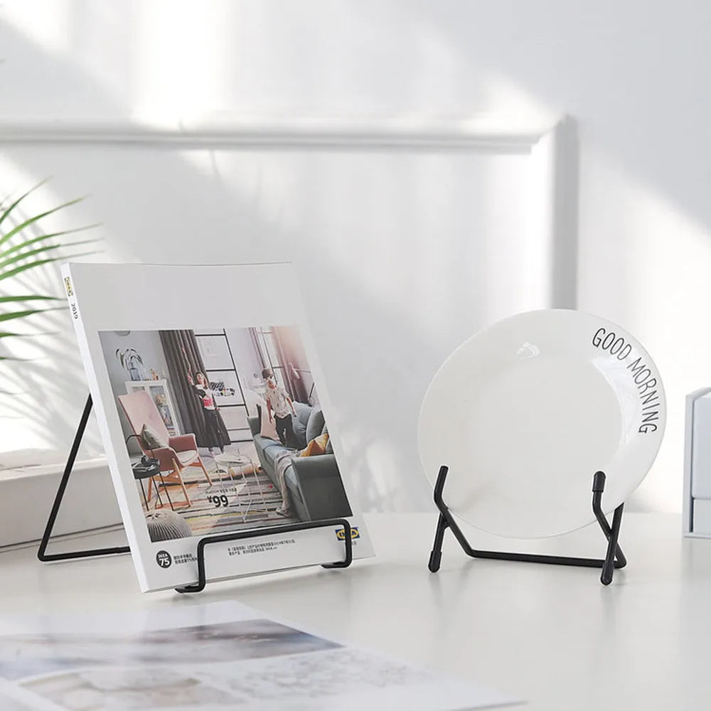 Forged Iron Multi-Use Display Stand in Vintage Scandinavian Style