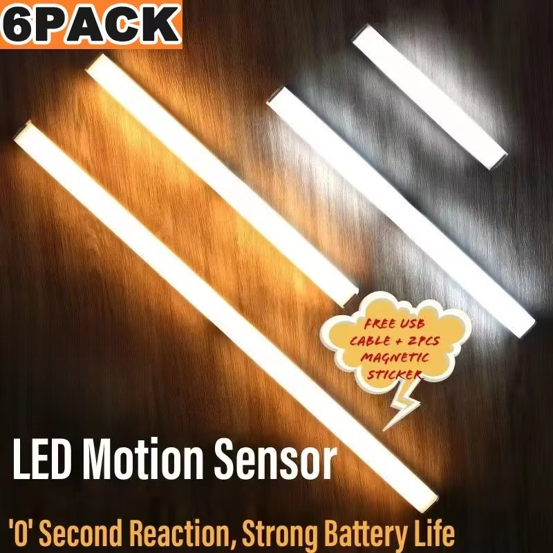 Motion-Activated Rechargeable LED Night Light with Dimmable Brightness