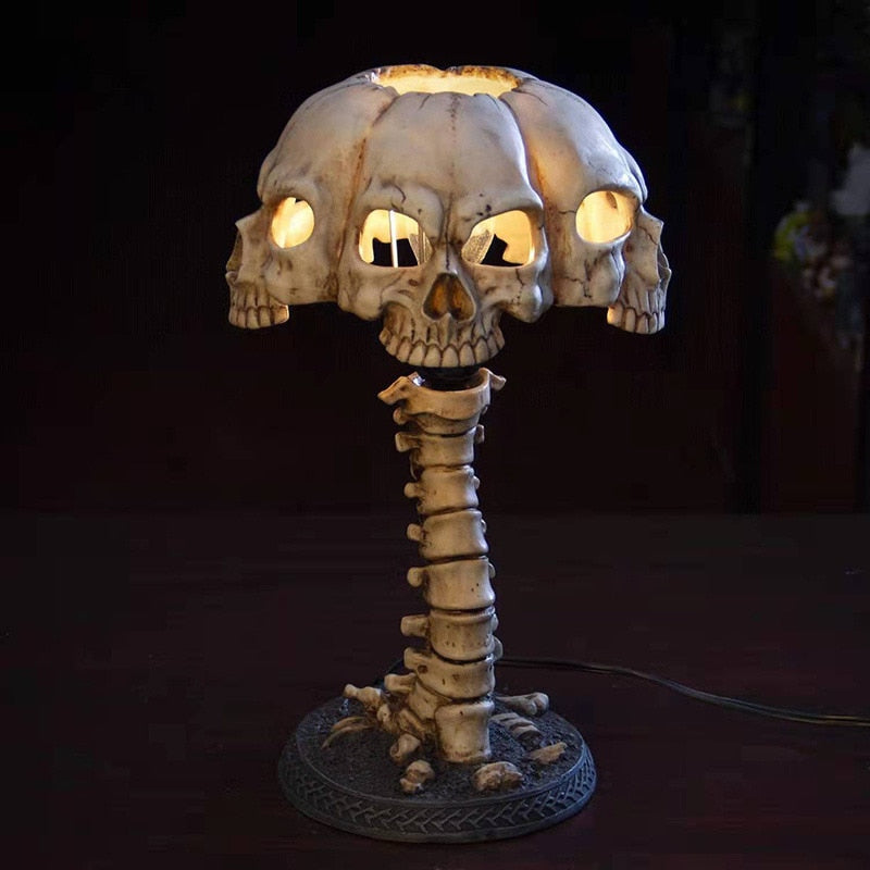 Skeleton Skull Table Lamp with Shadow Projection