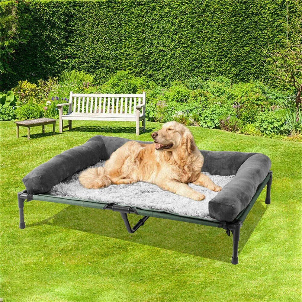 Elevated Outdoor Dog Bed for Garden and Camping