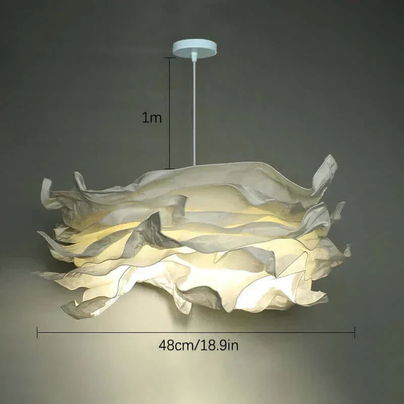 Adjustable Cloud Paper Lampshade - Eco-Friendly DIY Design
