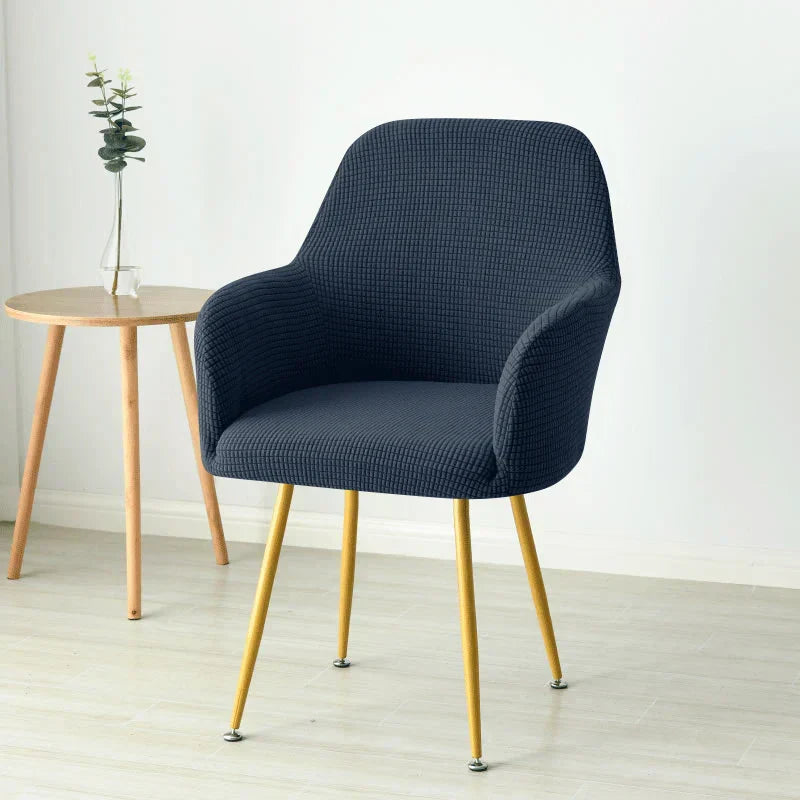 Highback Chair Cover in European Style Cotton Blend