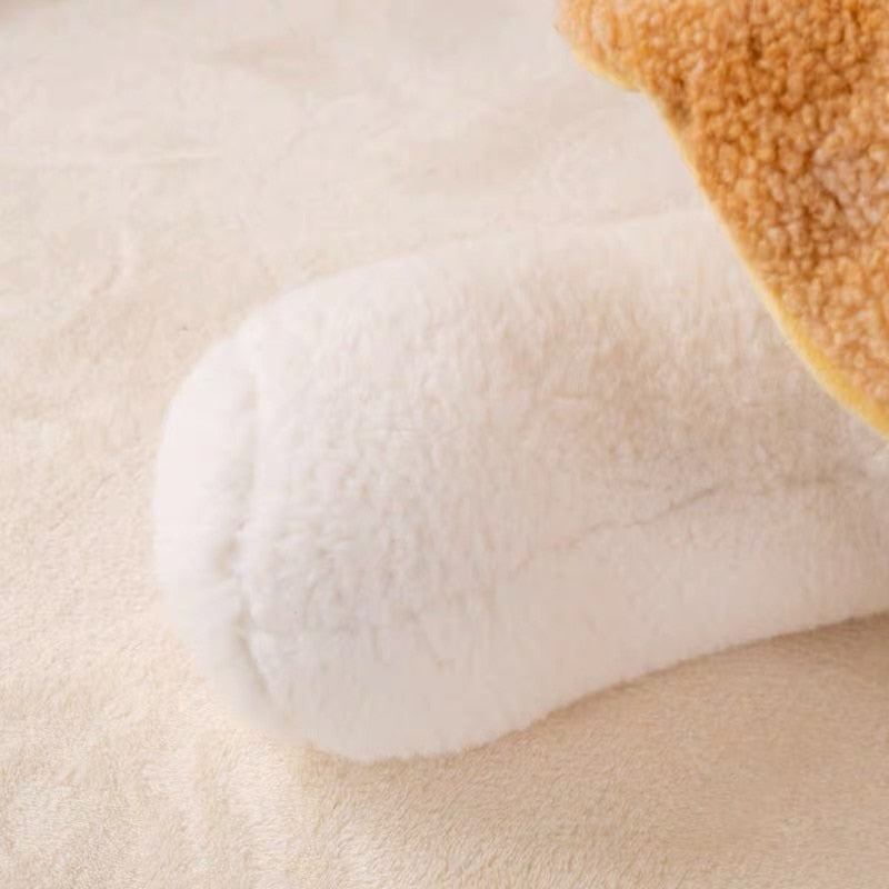 Fluffy Mushroom Shaped Pillow - Soft Polyester Cushion