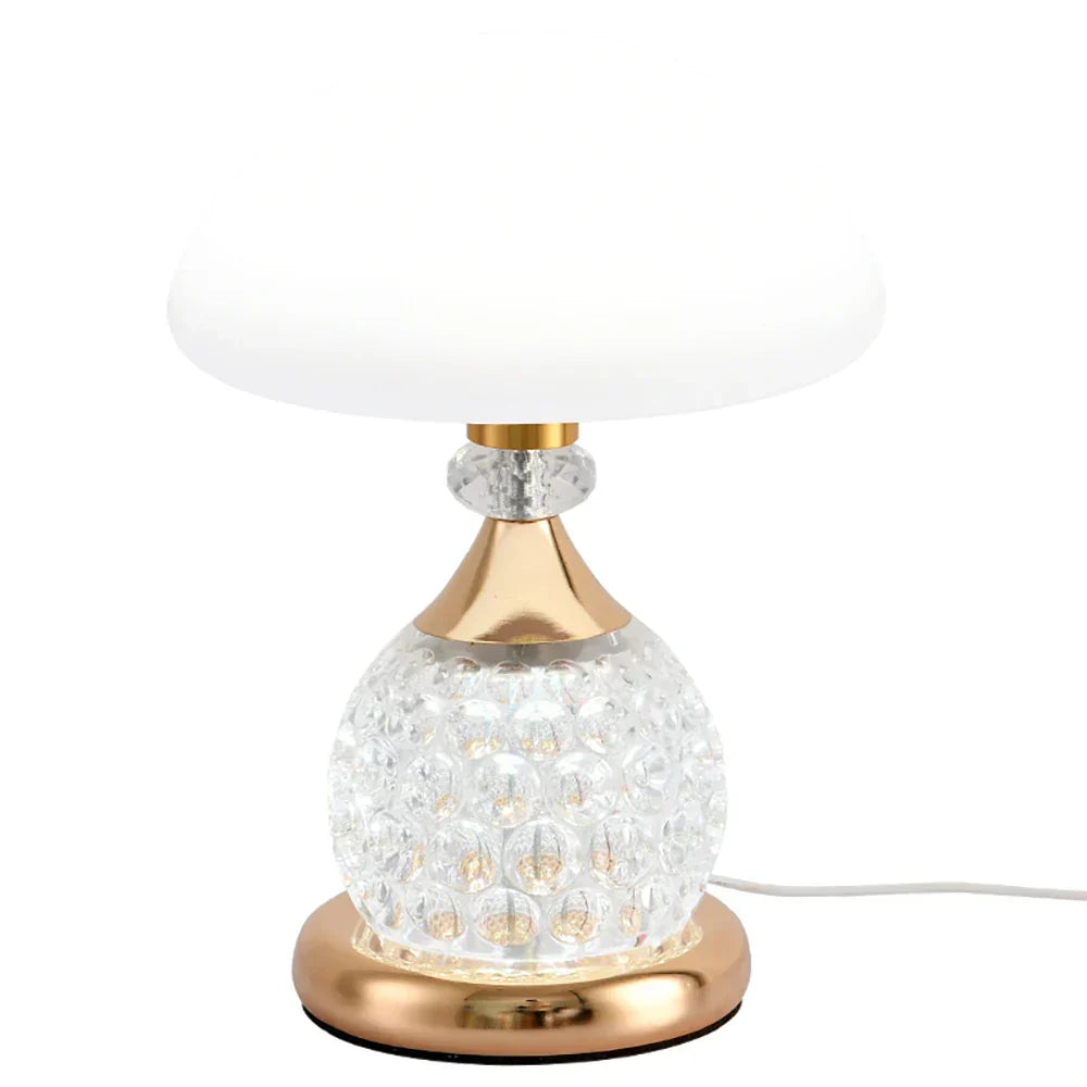 Mushroom Design Crystal LED Table Lamp