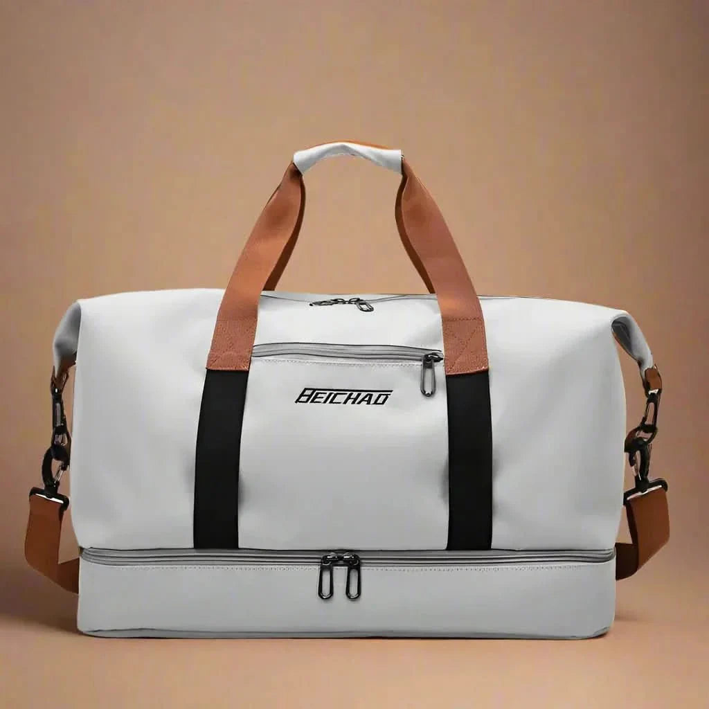 Waterproof Fitness and Travel Bag with Shoe Compartment
